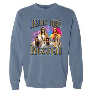 Jesus Has Rizzen Christian Faith Garment-Dyed Sweatshirt