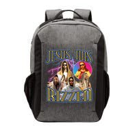 Jesus Has Rizzen Christian Faith Vector Backpack
