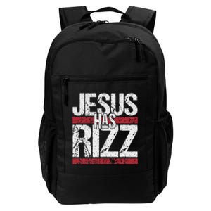 Jesus Has Rizz Simple Christian Faith Believer God Quote Daily Commute Backpack