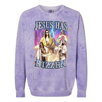 jesus has rizzen  Colorblast Crewneck Sweatshirt