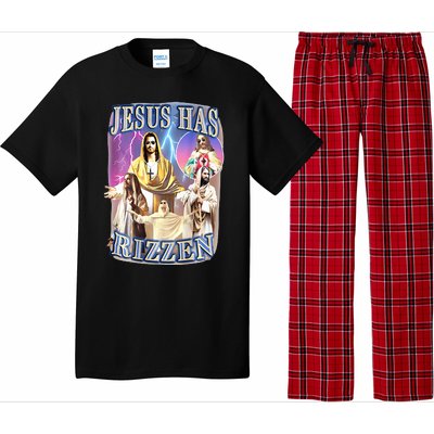 jesus has rizzen  Pajama Set