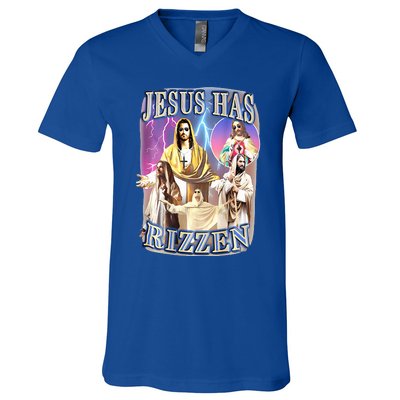 jesus has rizzen  V-Neck T-Shirt