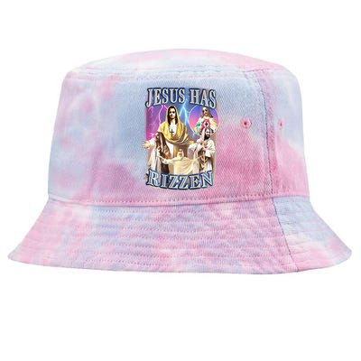 jesus has rizzen  Tie-Dyed Bucket Hat