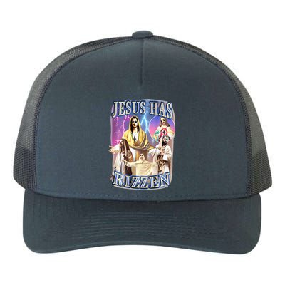 jesus has rizzen  Yupoong Adult 5-Panel Trucker Hat