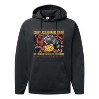 Japanese Horror Rat Retro Countless Horrors Await Performance Fleece Hoodie