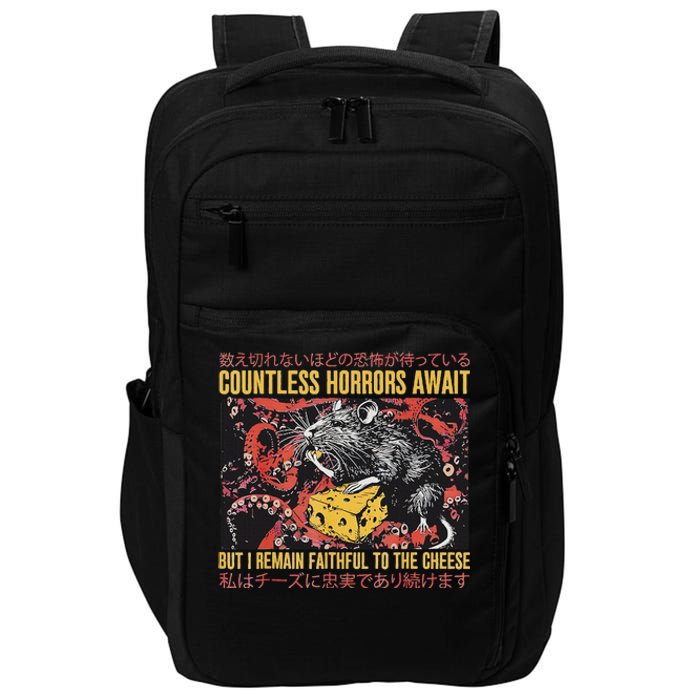 Japanese Horror Rat Retro Countless Horrors Await Impact Tech Backpack