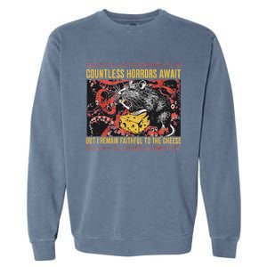 Japanese Horror Rat Retro Countless Horrors Await Garment-Dyed Sweatshirt