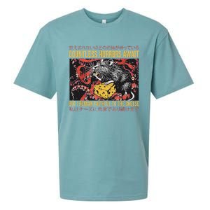 Japanese Horror Rat Retro Countless Horrors Await Sueded Cloud Jersey T-Shirt