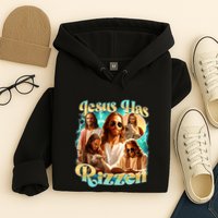 Jesus Has Rizzen He Is Rizzin Retro Christian Religious Hoodie