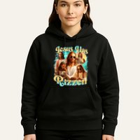 Jesus Has Rizzen He Is Rizzin Retro Christian Religious Hoodie