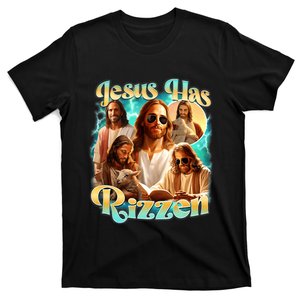 Jesus Has Rizzen He Is Rizzin Retro Christian Religious T-Shirt