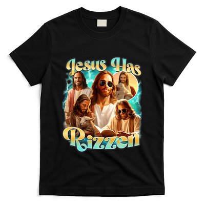Jesus Has Rizzen He Is Rizzin Retro Christian Religious T-Shirt