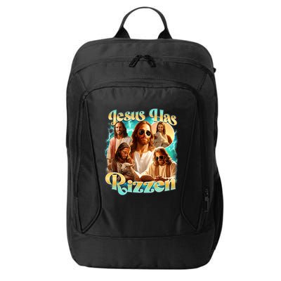 Jesus Has Rizzen He Is Rizzin Retro Christian Religious City Backpack