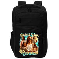 Jesus Has Rizzen He Is Rizzin Retro Christian Religious Impact Tech Backpack