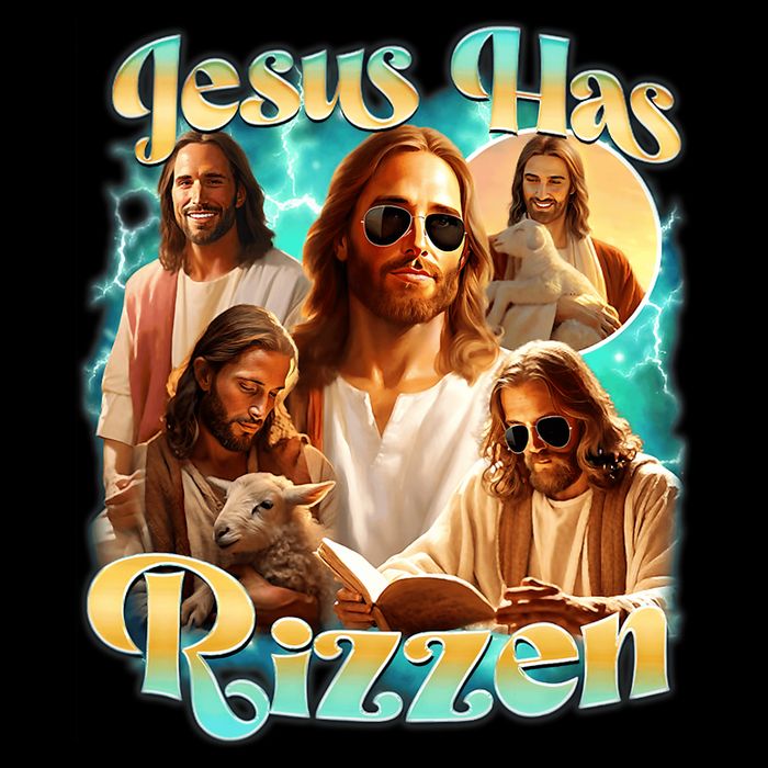Jesus Has Rizzen He Is Rizzin Retro Christian Religious Impact Tech Backpack