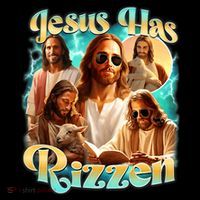 Jesus Has Rizzen He Is Rizzin Retro Christian Religious Sustainable Bucket Hat