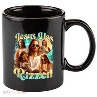 Jesus Has Rizzen He Is Rizzin Retro Christian Religious 11oz C Handle Ceramic Mug