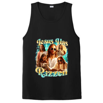 Jesus Has Rizzen He Is Rizzin Retro Christian Religious PosiCharge Competitor Tank