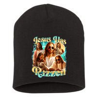 Jesus Has Rizzen He Is Rizzin Retro Christian Religious Short Acrylic Beanie