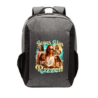 Jesus Has Rizzen He Is Rizzin Retro Christian Religious Vector Backpack