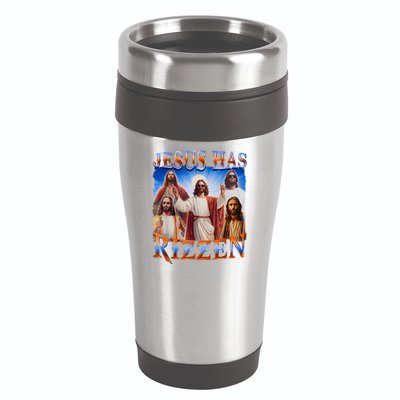Jesus Has Rizzen He Is Rizzen 16oz Travel Tumbler