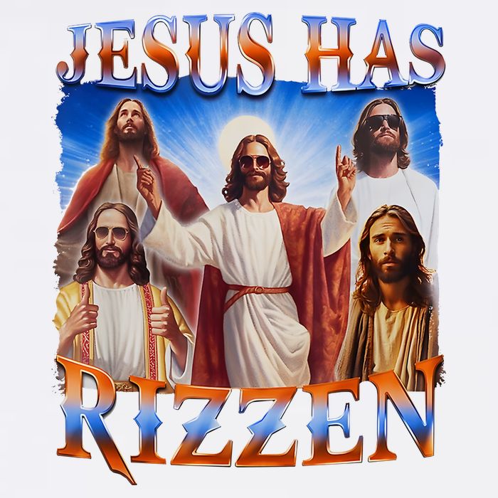 Jesus Has Rizzen He Is Rizzen Cooling Performance Crew T-Shirt