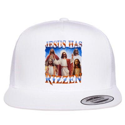Jesus Has Rizzen He Is Rizzen Flatbill Hat
