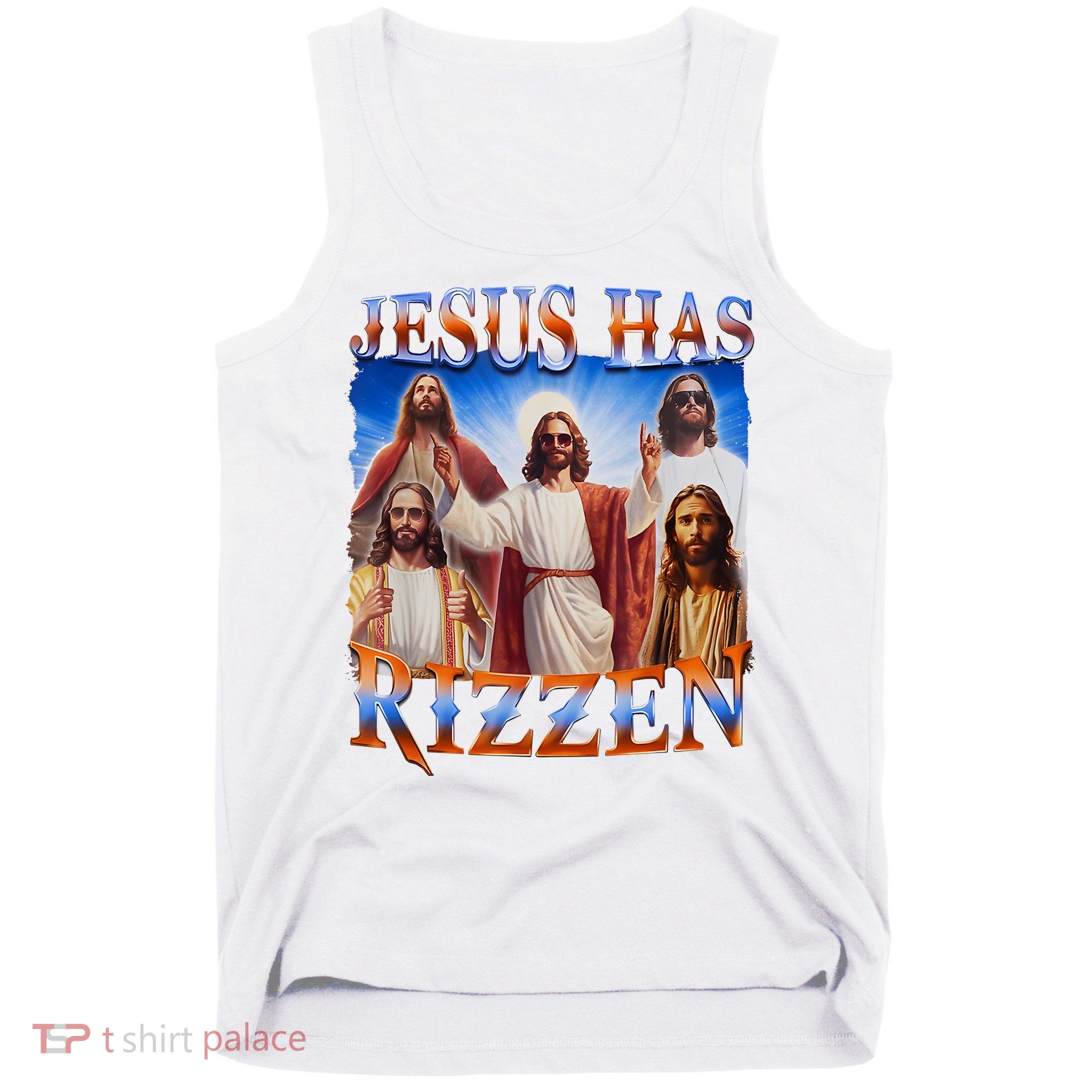 Jesus Has Rizzen He Is Rizzen Tank Top