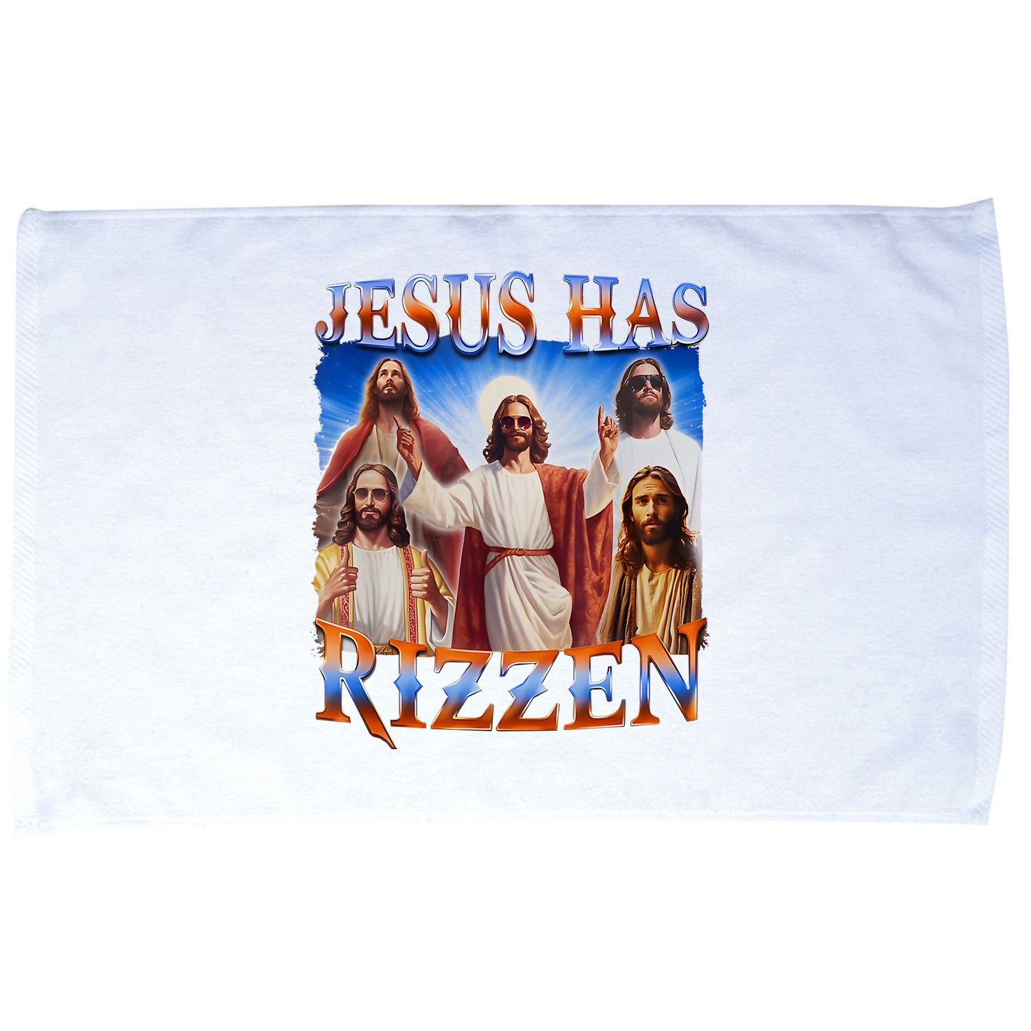 Jesus Has Rizzen He Is Rizzen Microfiber Hand Towel