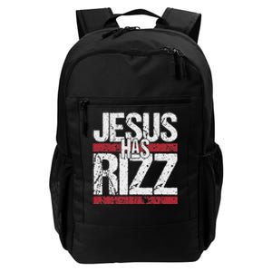 Jesus Has Rizz Simple Christian Faith Believer God Quote Daily Commute Backpack