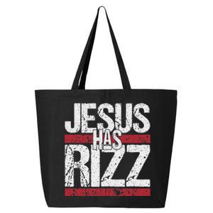 Jesus Has Rizz Simple Christian Faith Believer God Quote 25L Jumbo Tote