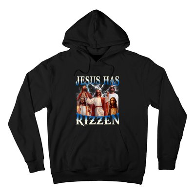 Jesus Has Rizzen Vintage Christian Design Jesus Hoodie