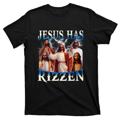 Jesus Has Rizzen Vintage Christian Design Jesus T-Shirt