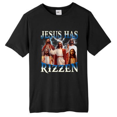 Jesus Has Rizzen Vintage Christian Design Jesus Tall Fusion ChromaSoft Performance T-Shirt