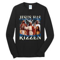 Jesus Has Rizzen Vintage Christian Design Jesus Tall Long Sleeve T-Shirt