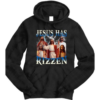 Jesus Has Rizzen Vintage Christian Design Jesus Tie Dye Hoodie