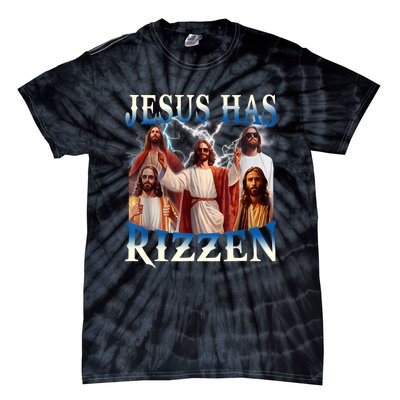 Jesus Has Rizzen Vintage Christian Design Jesus Tie-Dye T-Shirt