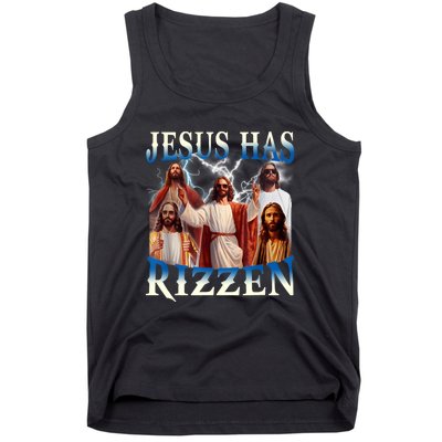 Jesus Has Rizzen Vintage Christian Design Jesus Tank Top