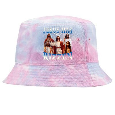 Jesus Has Rizzen Vintage Christian Design Jesus Tie-Dyed Bucket Hat