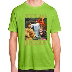 Jesus Has Rizzen Jesus Cool Funny Adult ChromaSoft Performance T-Shirt