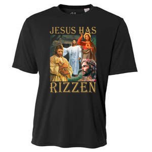 Jesus Has Rizzen Jesus Cool Funny Cooling Performance Crew T-Shirt