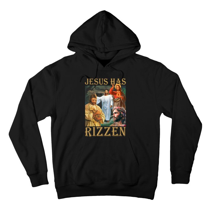 Jesus Has Rizzen Jesus Cool Funny Hoodie