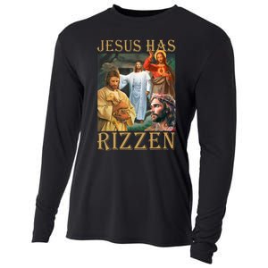 Jesus Has Rizzen Jesus Cool Funny Cooling Performance Long Sleeve Crew