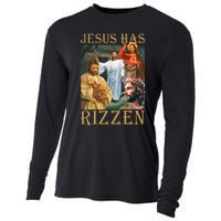 Jesus Has Rizzen Jesus Cool Funny Cooling Performance Long Sleeve Crew