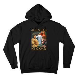 Jesus Has Rizzen Jesus Cool Funny Tall Hoodie