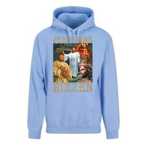 Jesus Has Rizzen Jesus Cool Funny Unisex Surf Hoodie