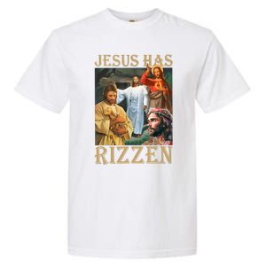 Jesus Has Rizzen Jesus Cool Funny Garment-Dyed Heavyweight T-Shirt