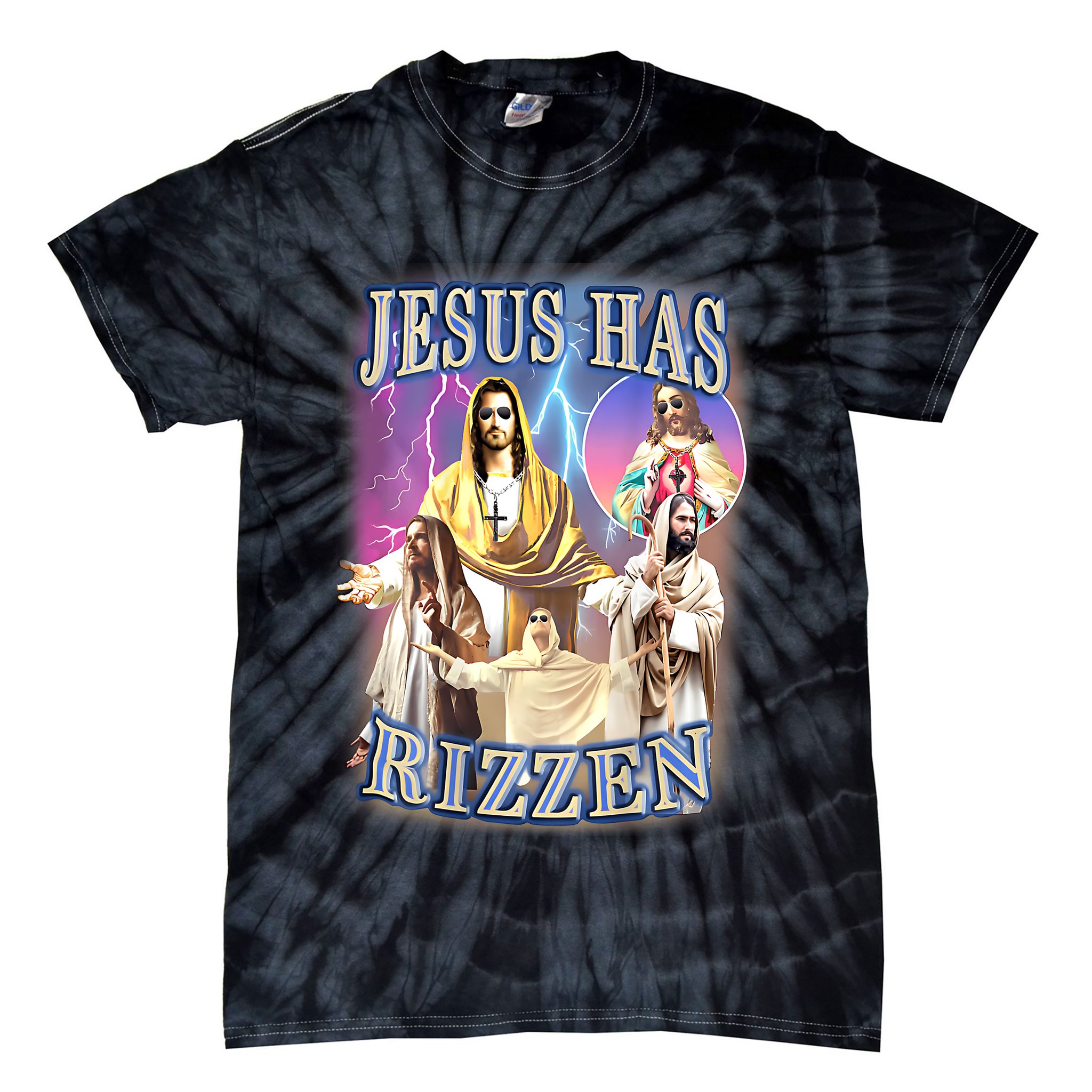 Jesus Has Rizzen Tie-Dye T-Shirt