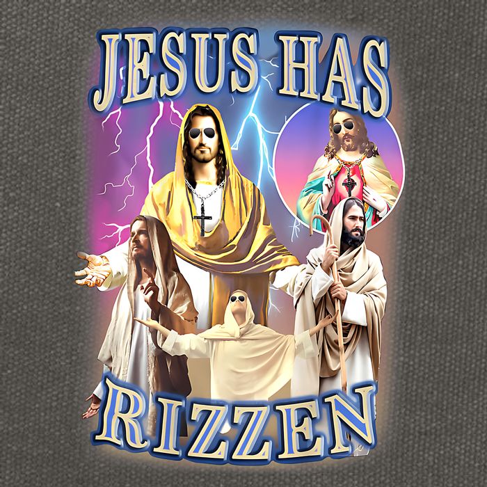 Jesus Has Rizzen Cotton Canvas Backpack