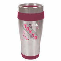 Japan Hello Spring Tokyo Text With Flower And Butterflies 16oz Travel Tumbler